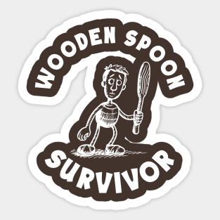 Wooden Spoon Survivor Sticker